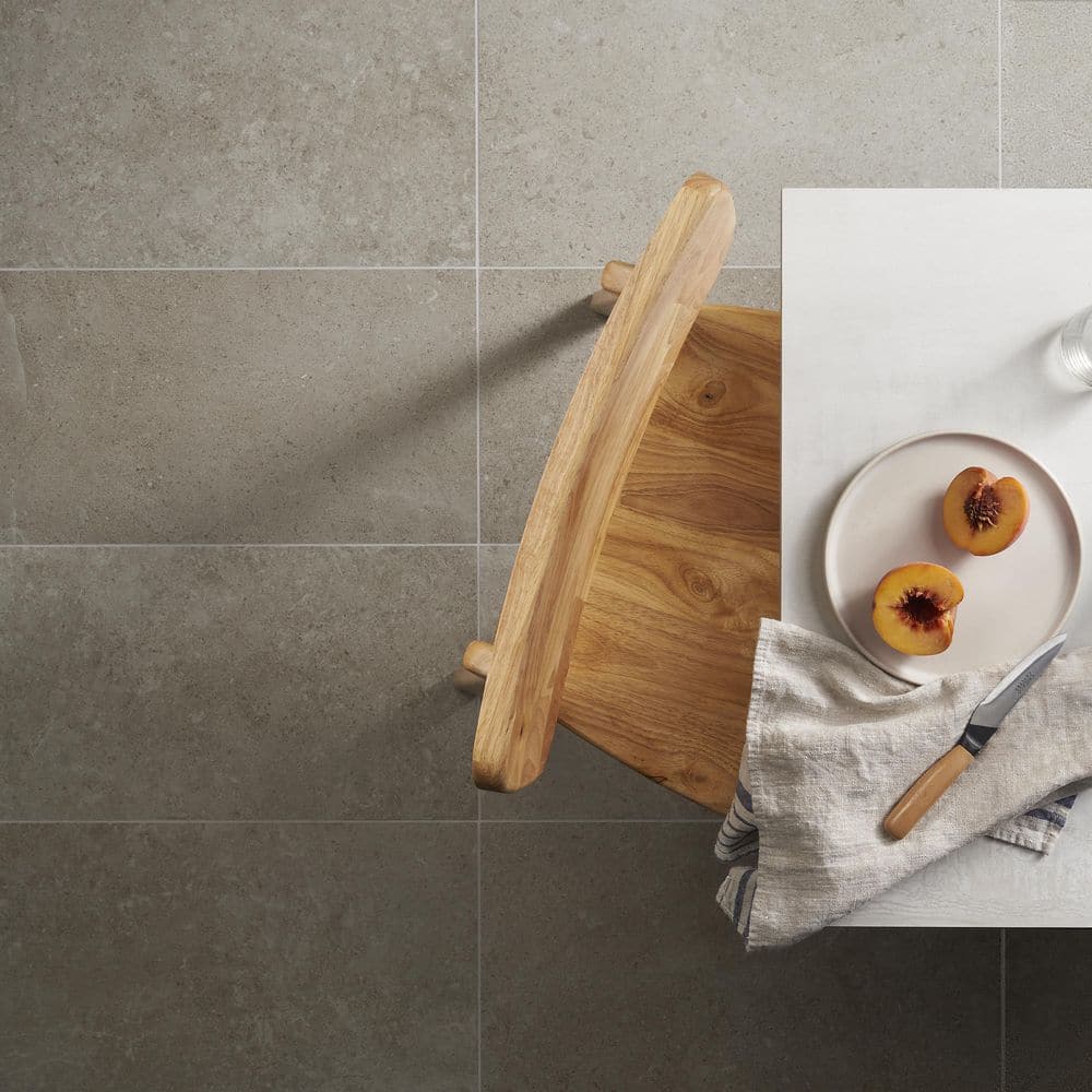 Iris Large Matte Porcelain Floor and Wall Tile in Ivory