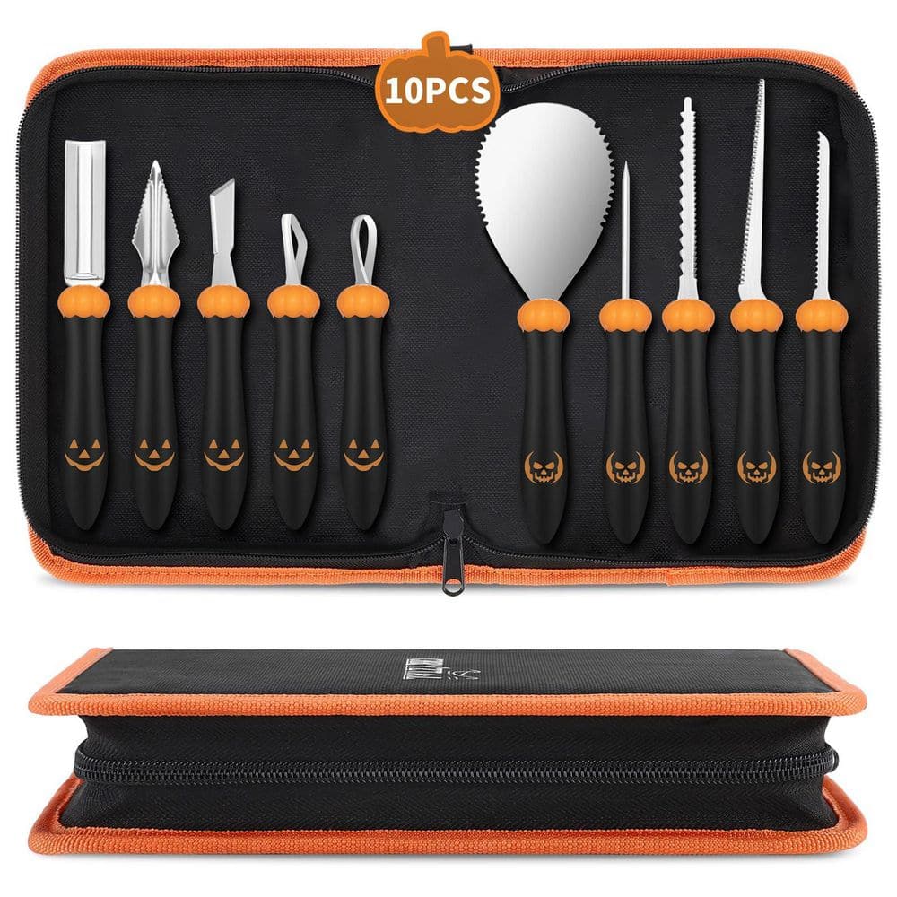 10-Piece Pumpkin Carving Kits, Stainless Steel Pumpkin Sculpting Tools Set with Carry Case for Halloween Jack-O-Lantern price history on PriceWatchPro