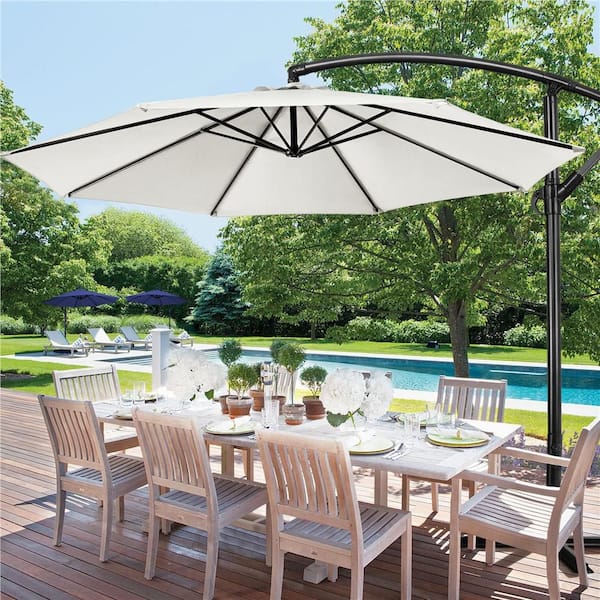 15 twin patio umbrella double sided outdoor market umbrella 15ft Double-Sided Patio Extra Large Twin Umbrella with Base