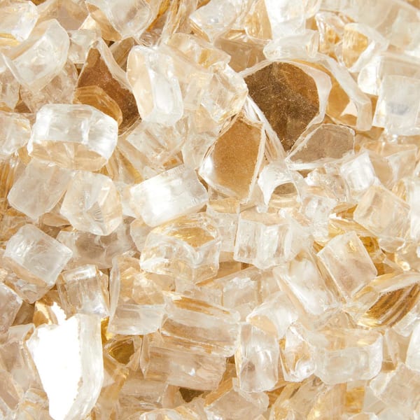 WESTIN OUTDOOR HeatPro 10 lb. Bag Reflective Tempered Glass Fire Pit Crystal Rocks in Gold