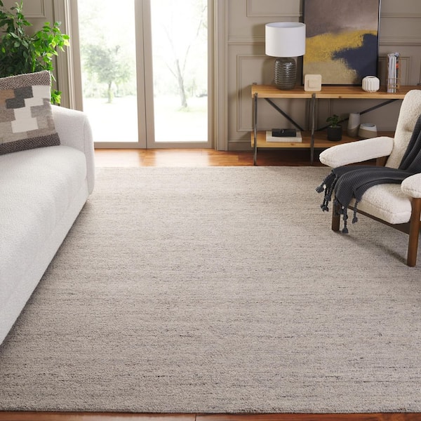 Himalaya 8 ft. x 10 ft. Beige/Light Gray Solid Modern Area Rug
