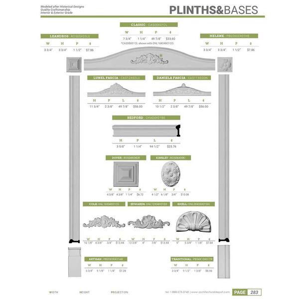 Ekena Millwork 2-3/8 in. x 49-7/8 in. x 10-1/2 in. Polyurethane Daniela Fascia Casing