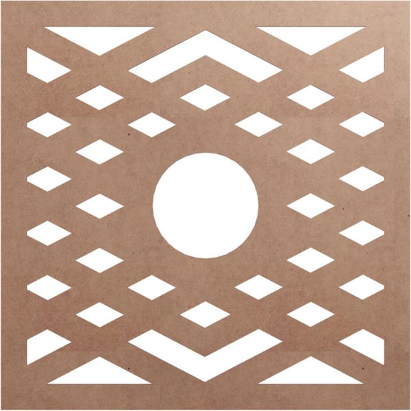 Ekena Millwork 0.25 in. x 38 in. x 38 in. Wood Medallion Moulding