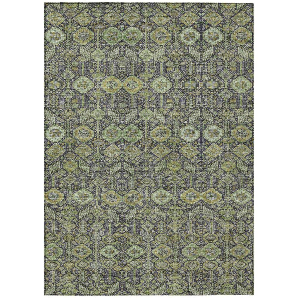 Multi-colored 8 ft. x 10 ft. Woven Floral Rectangle Indoor/Outdoor Area Rug product image for price tracking
