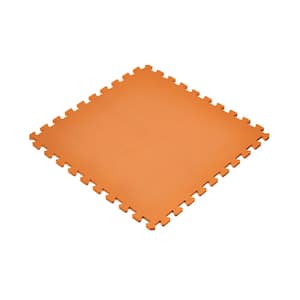 Orange 24 in. x 24 in. EVA Foam Non-Toxic Solid Color Interlocking Tiles (72 sq. ft. - 18 tiles)