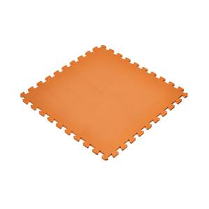 Orange 24 in. x 24 in. Non-Toxic EVA Foam Solid Color Interlocking Tiles