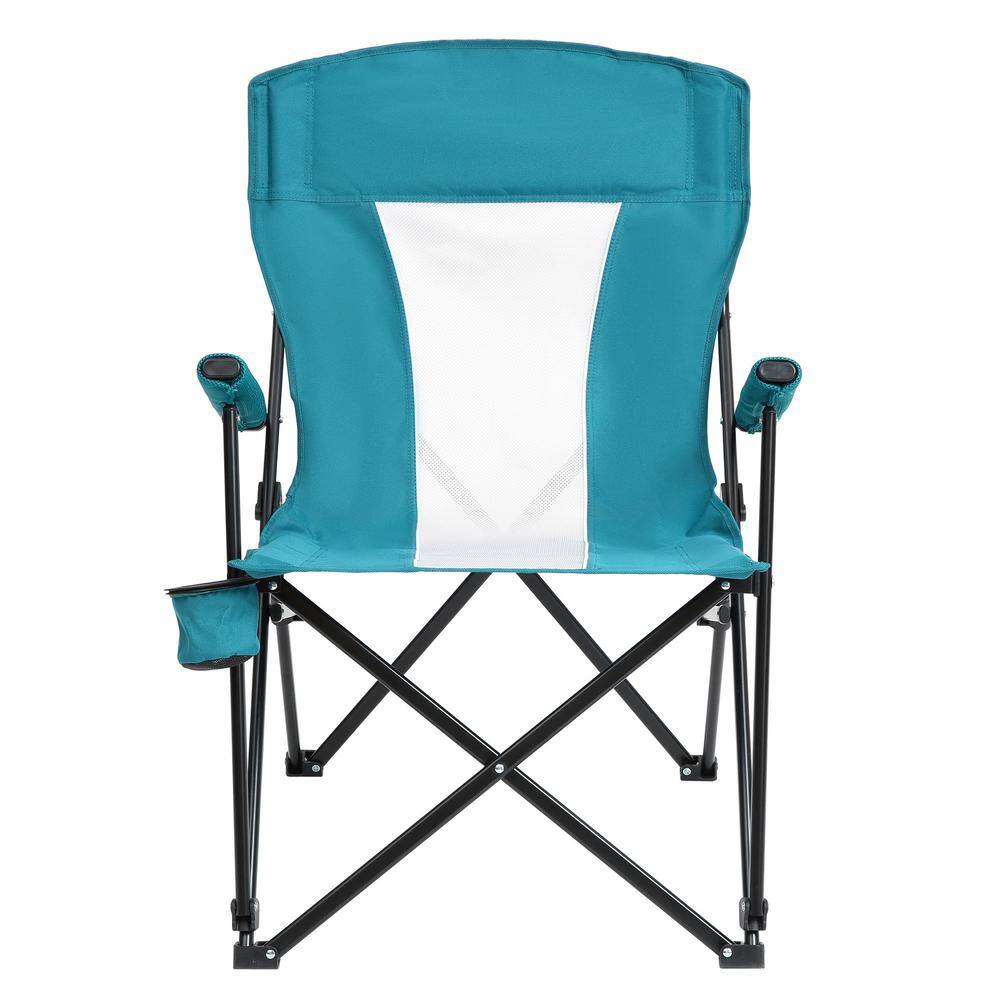 Metal Outdoor Folding Mesh Quad Camping Chair, Portable Camping Stool with 
