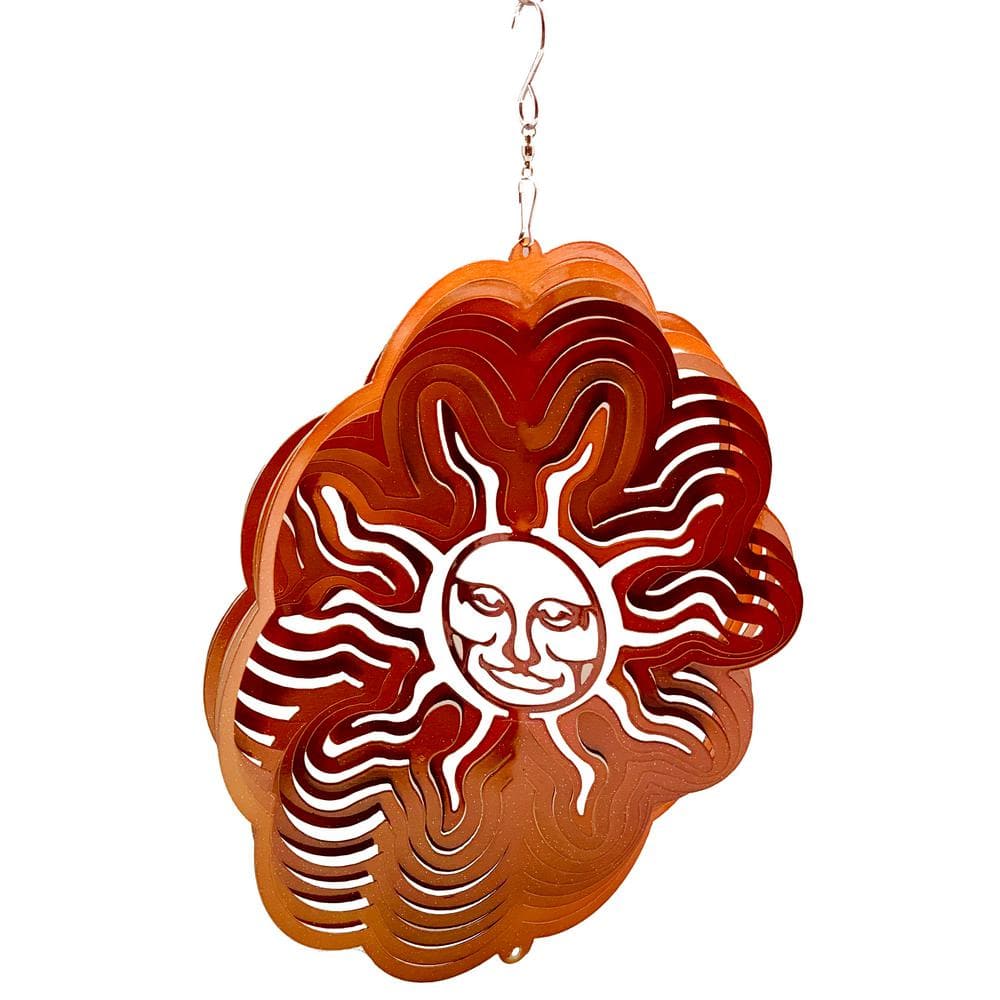 Falkirk Wind 12 in. Stainless Steel Wind Spinner Mandala in Sun Copper