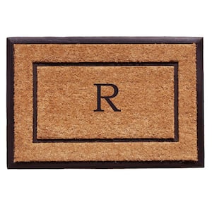 The General 24 in. x 36 in. Monogram R Door Mat