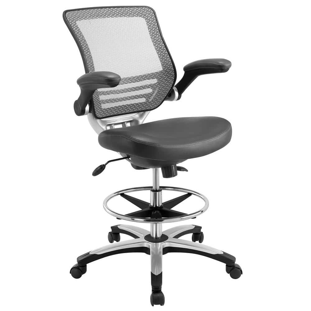 Edge Adjustable Swivel Drafting Chair with Mesh Back in Gray