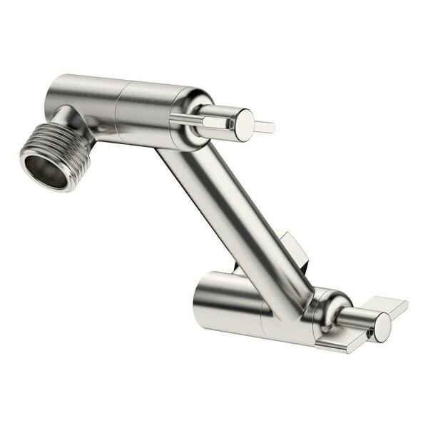 LORDEAR 4.23 in. L Adjustable Rain Shower Extension Arm in Brushed