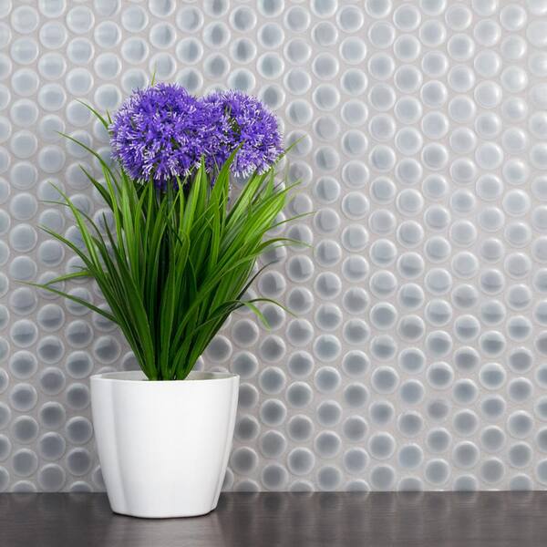 Merola Tile Hudson Penny Round Slate 12 in. x 12-5/8 in Merola Tile Hudson Penny Round Slate 12 in. x 12-5/8 in