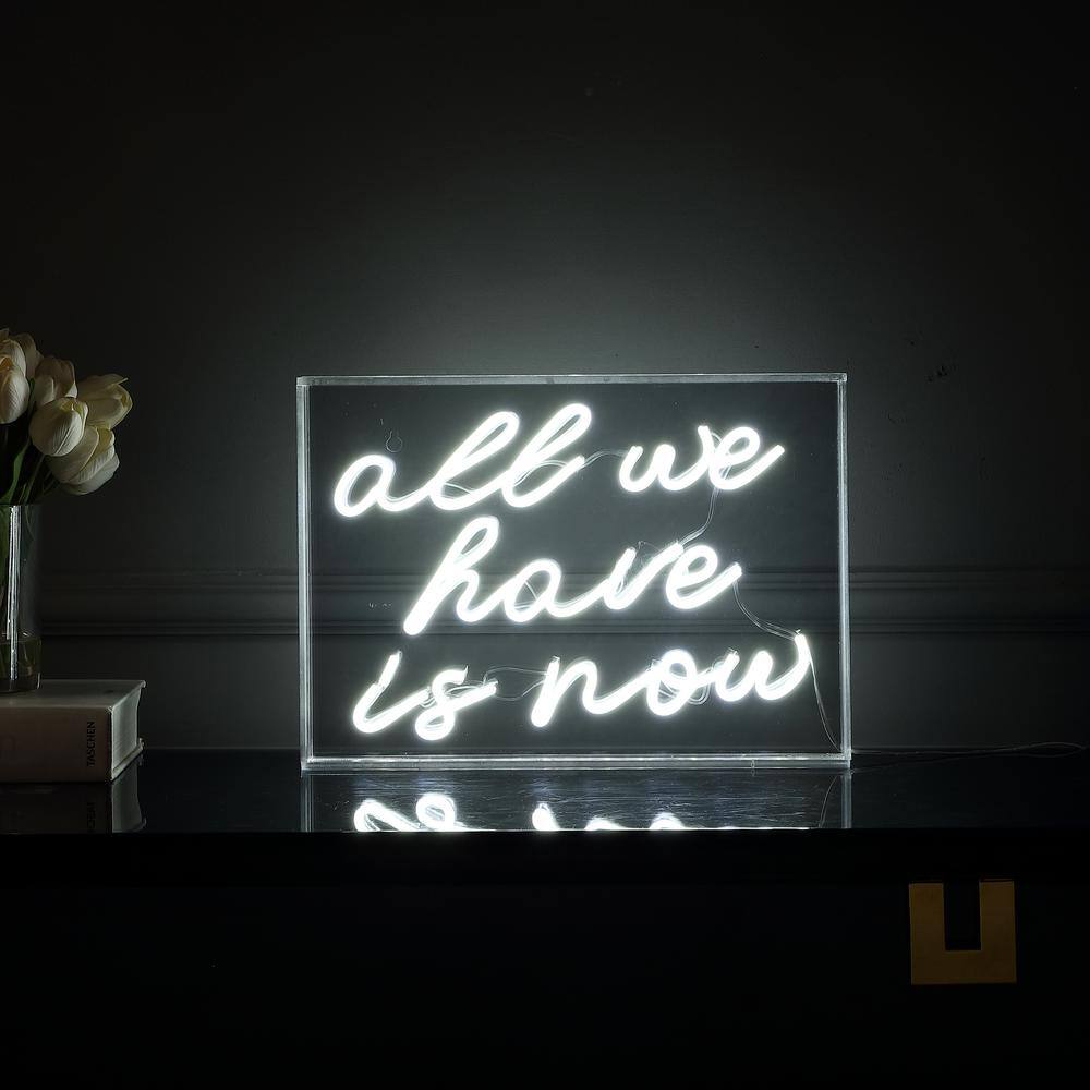 White Acrylic Box USB LED Neon Light Sign