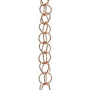 8.5 ft. L Pure Copper Ring Rain Chain