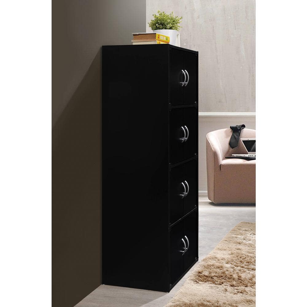 Black 57" Tall Multipurpose Office Storage Cabinet