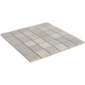Copley Grigio 12 in. x 12 in. Matte Porcelain Floor and Wall Mosaic Tile (0.97 sq. ft./Sheet)