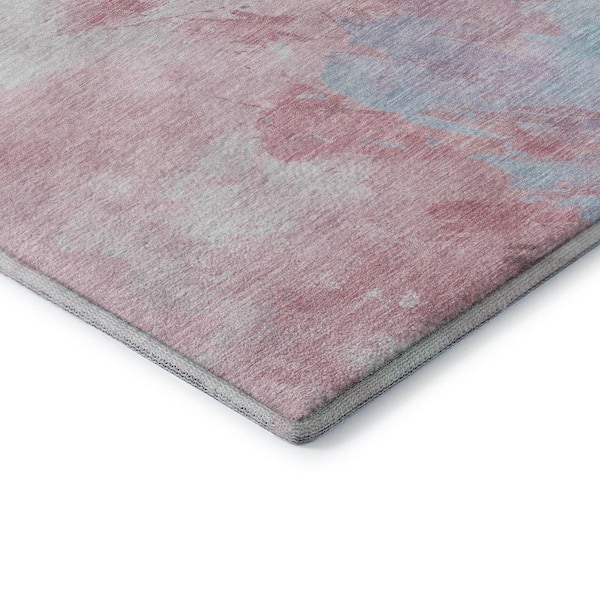 Mayfield Premium Machine Washable Abstract AMF1675 Blush 9 ft. x 12 ft. Area Rug