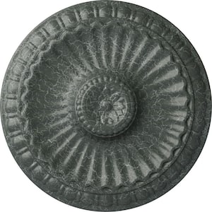 11-1/4'' x 1-1/8'' Linus Urethane Ceiling Medallion, Athenian Green Crackle