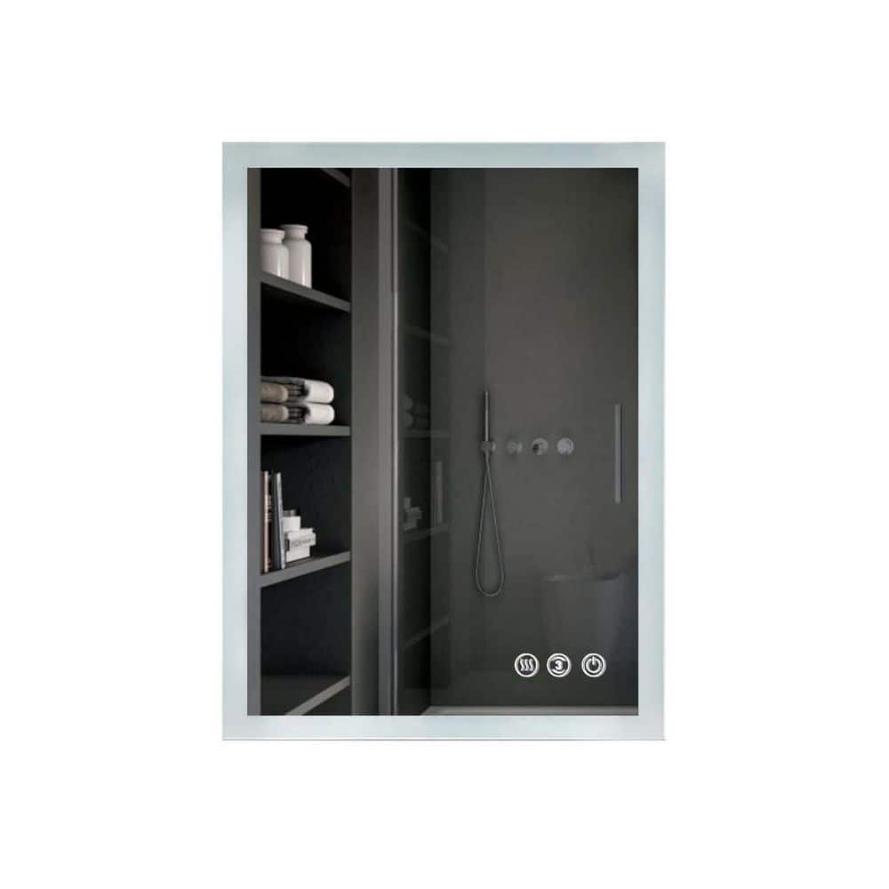 24 in. W x 36 in. H Small Rectangular Steel Framed Wall Bathroom Vanity Mir