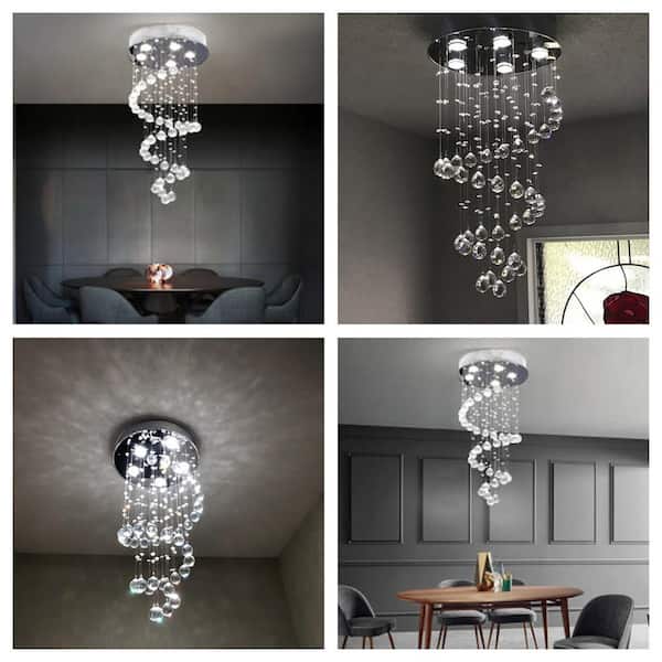 Maxax Albany 5-Light Clear Unique Tiered Chandelier with Maxax Albany 5-Light Clear Unique Tiered Chandelier with