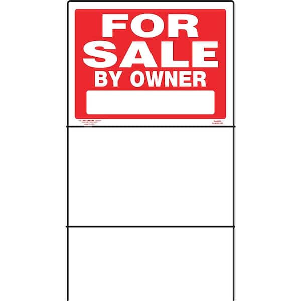 Everbilt 18 in. x 24 in. Plastic for Sale By Owner With Frame Sign