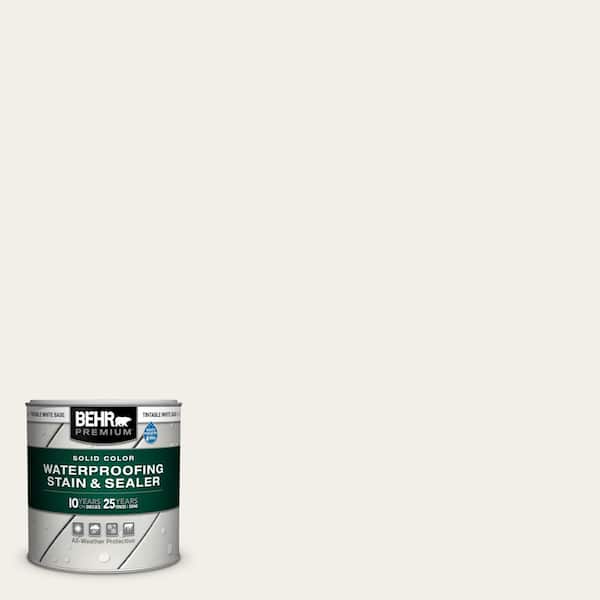 BEHR PREMIUM 8 oz. #SC-337 Pinto White Solid Color Waterproofing Exterior Wood Stain and Sealer Sample