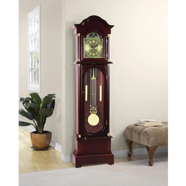Unbranded Traditional 72 in. Cherry Floor Standing Grandfather Clock