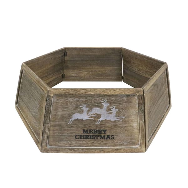 31.5 in. Wood Christmas Tree Collar for 6 ft. to 9 ft. Artificial Trees