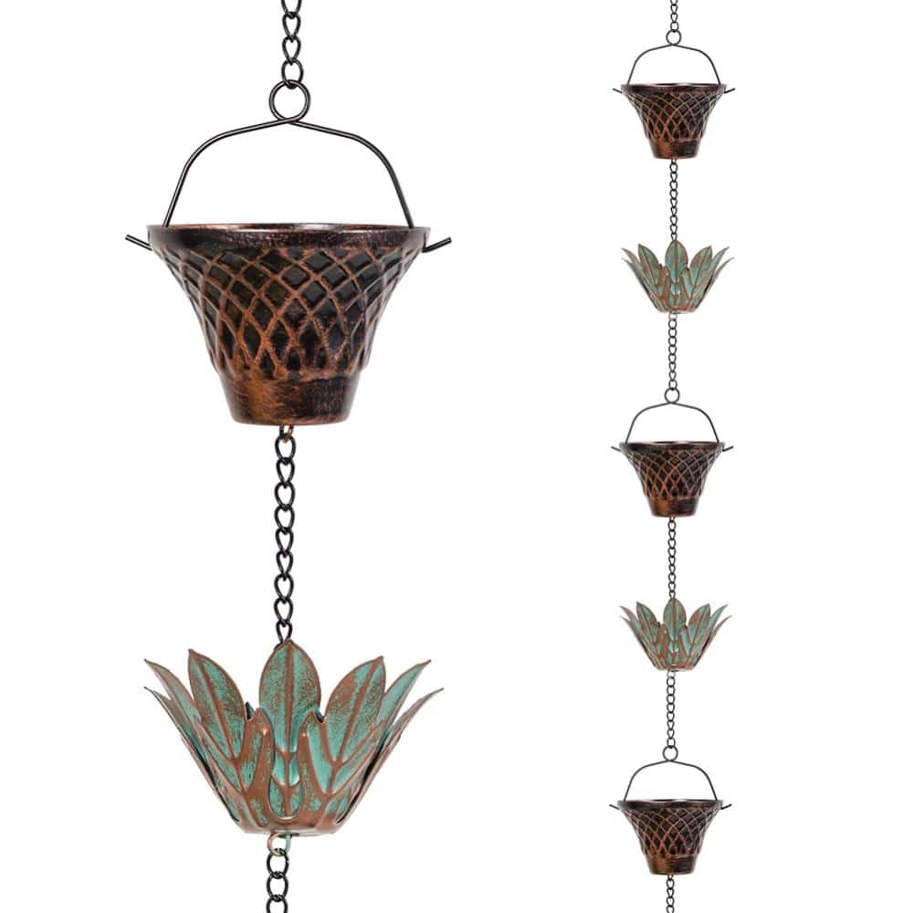 10.2ft Rain Chain for Outside, Lotus Rain Chain with 16 Cups, Adjustable Rain Catcher Chain for Outside, Replacement Dow price history on PriceWatchPro
