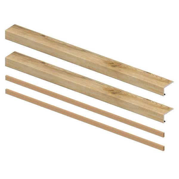 Montrouge Oak 6.5 mm x 46 in. x 4 in. Exact Match Large Square Nose Open Stair Return/Landing Kit (2-Pack)