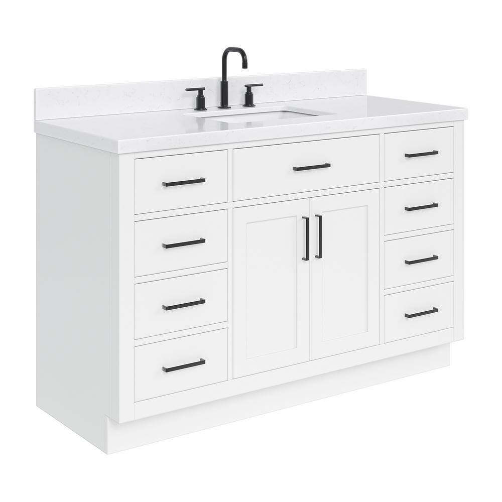 Hepburn 54" White Freestanding Single Basin Vanity Set