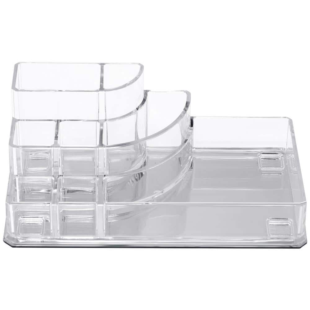 Freestanding 8 Slots Mini Acrylic Makeup Organizer in Clear, Cosmetics and 