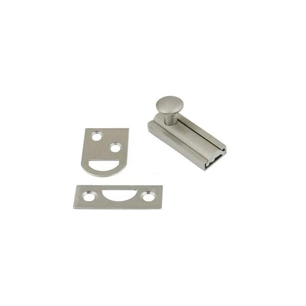 1-1/2 in. Solid Brass Satin Nickel Surface Bolt