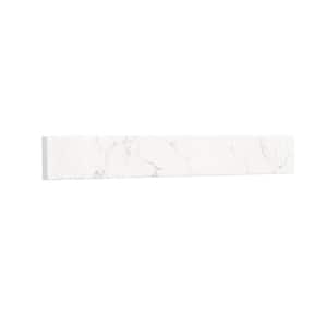 21.25 in. Cultured Marble Sidesplash in Light-Vein Carrara