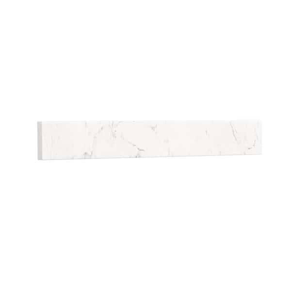 Wyndham Collection 21.25 in. Cultured Marble Sidesplash in Light-Vein Carrara