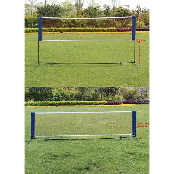 Amzdeal 14 Ft. Badminton Net for Kids Portable, Backyard