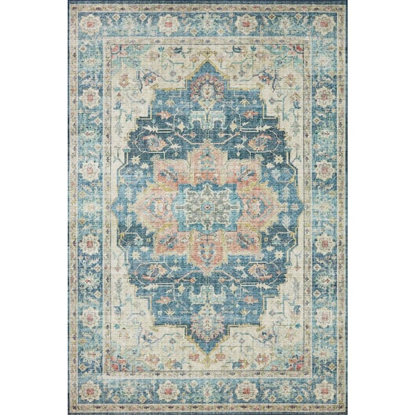 LOLOI II Skye Ocean/Multi 2 ft. 6 in. x 7 ft. 6 in. Printed Boho ...