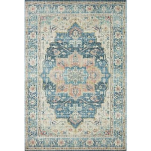 Skye Ocean/Multi 5 ft. x 7 ft. 6 in. Printed Boho Vintage Area Rug