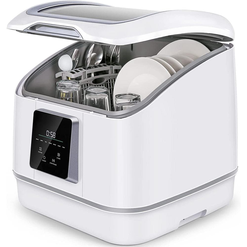ROOMTEC 17 in. Portable Countertop Mini Dishwasher with LED Touch