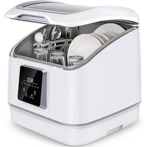 17 in. Portable Countertop Mini Dishwasher with LED Touch Screen