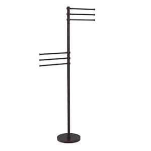 Towel Stand with 6-Pivoting 12 in. Arms in Venetian Bronze