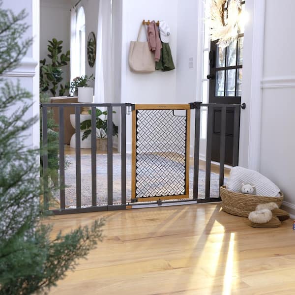 Summer Infant Thruway 60 in. XW Series Gate in Honey Oak for Baby and Pet