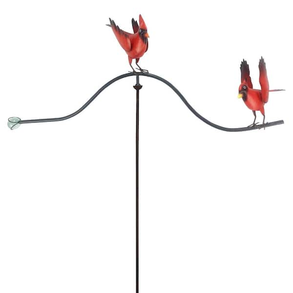 Unbranded Balancer 53 in. Fluttering Cardinals Garden Stake