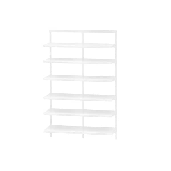 Everbilt Genevieve 4 ft. White Adjustable Closet Organizer Shoe Rack 90451  - The Home Depot