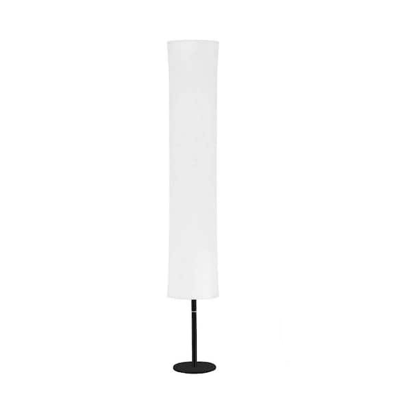 CIPACHO 59 .44 in. White Indoor Round RGB LED Floor Lamp with Non-woven Shape and Remote Control
