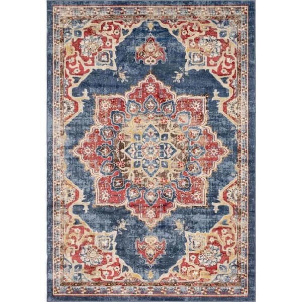 Unique Loom Utopia Helios Dark Blue 7' 1 x 10' 0 Area Rug
