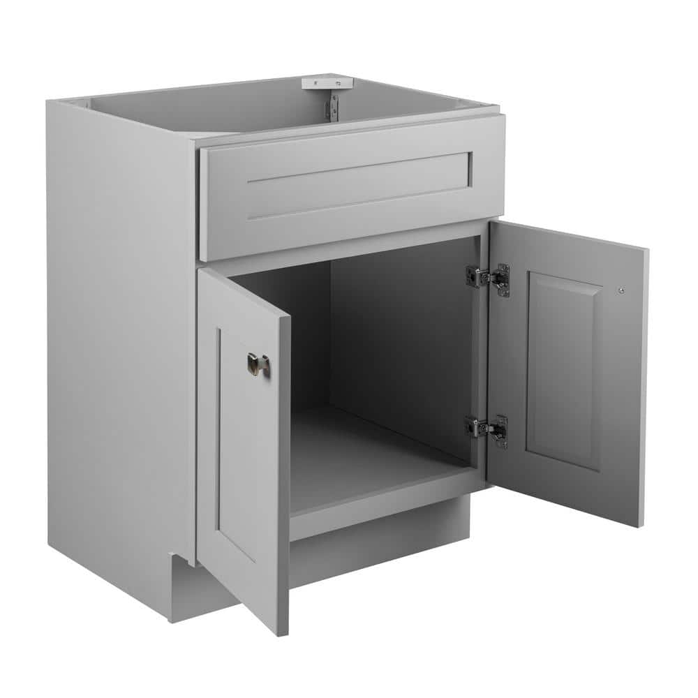 Gray 24 Inch Shaker Style Bathroom Vanity Cabinet