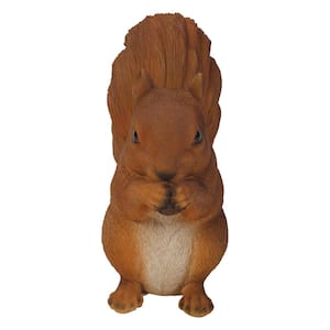 Brown Squirrel Eating Statue