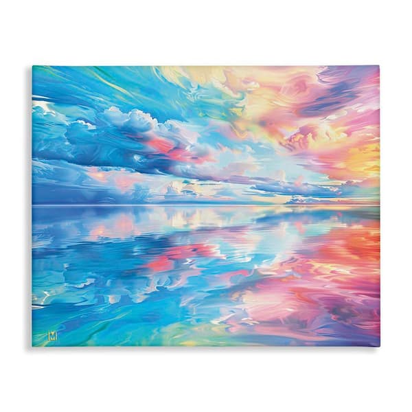 Prismatic Rainbow Sunset by Michael Ward Unframed Abstract Graphic Art Print 30 in. x 40 in.