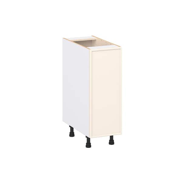 Fairview 12in.Wx24 in.D x 34.5 in. H Assembled Slim Shaker Left Pullout Spice Rack Base Kitchen Cabinet in Washed Linen